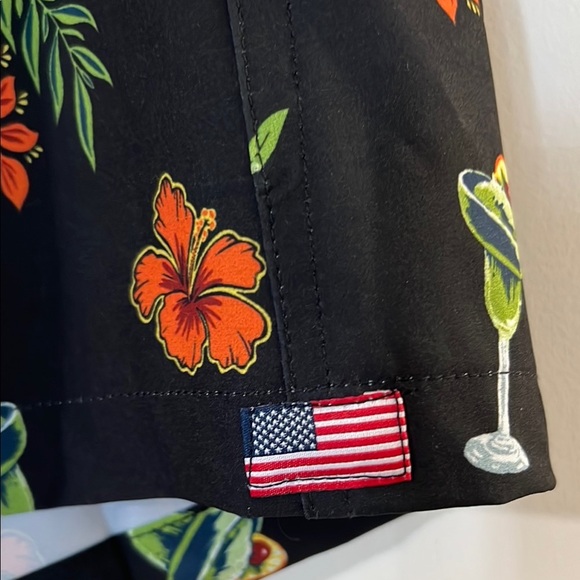 Weekenders Black and Orange Swim Trunks Vibrant Design - Picture 4 of 8